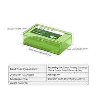 Boîte rectangulaire translucide vide en plastique PP avec couvercle à rabat, logo personnalisé, petit emballage portable pour accessoires de soins bucco-dentaires
