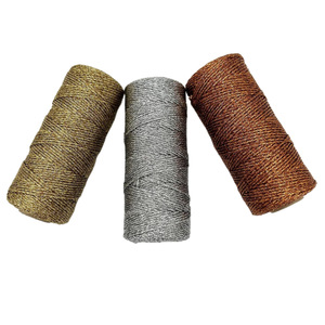 Manufacturer supplies 100 meters of colored DIY wedding gift packaging cord made entirely of gold, silver, and copper <b>wire</b>. - Product Image 1