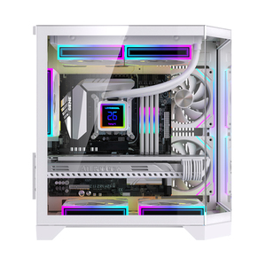 Lovingcool OEM Gaming <span class=keywords><strong>PC</strong></span> Case White Gaming Cabinet <span class=keywords><strong>PC</strong></span> Cabinet MATX Computer Cases Mid Towers Case <span class=keywords><strong>PC</strong></span> con vidrio templado - Product Image 3
