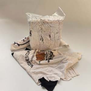 Paños de Limpieza Industriales Económicos, Paños de Algodón Blancos Impresos, Paños de Limpieza de Algodón de Alta Calidad, Tejido de Punto, 2 lb, Blanco - Product Image 1