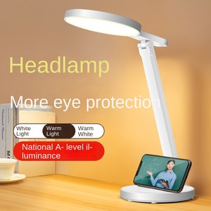 Ba nhiệt độ nghiên cứu bàn tròn 800mA Đèn đầu <span class=keywords><strong>LED</strong></span> bảo vệ mắt gấp ánh sáng ban đêm USB cảm ứng đèn bàn - Product Image 2