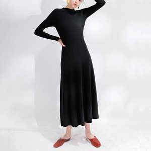 Latest Design Hot Sale <strong>Blue</strong> Sexy Ladies Knitted Long Sweater Dress - Product Image 5