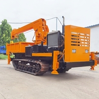 Grue sur chenilles à déchargement automatique de 3 tonnes, homologuée CE, conception personnalisée pour le levage de grumes forestières sur terrain accidenté