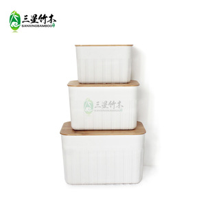 Storage boxes and baskets with <b>bamboo</b> lids, oval and square <b>bamboo</b> storage basket lids, flat and side-pressed I-beam <b>bamboo</b> and - Product Image 2