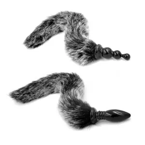 Men Women Silicone Aldut Game Anal Plug Butt Erotic Toys Funny Fox Tail