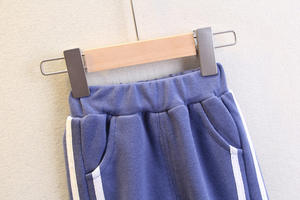 Vente en gros de vêtements pour enfants : Ensembles de sport pour garçons, pulls amples à demi-zip avec lettres brodées - Product Image 3