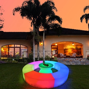 Tabouret avec LED lumineux, produit tendance, pour canapé-fauteuil incurvé, en plastique PE, étanche, 6 pièces en coupe, - Product Image 5