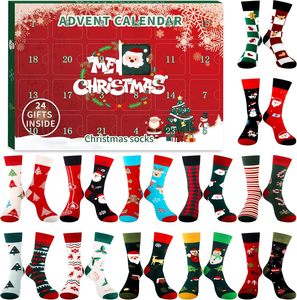 <span class=keywords><strong>Calendrier</strong></span> de l'<span class=keywords><strong>Avent</strong></span> de Noël Creative Cute 24 Days Countdown Christmas Socks - Product Image 1