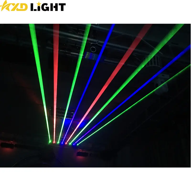 DJ Club Lampu Proyektor Laser RGB 8 Mata, Lampu Kepala Bergerak, Lampu Panggung untuk Bar Acara Pesta