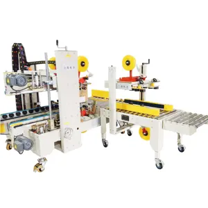 Packer Semi Automatic Upper And Lower Drive Belt Tape Box Carton Sealing Machine Semi-automatic Sealer Case Packer