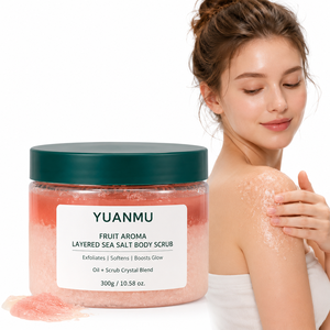 Gommage corporel en couches au sel marin OEM ODM sous marque privée, à l'huile aromatique fruitée, exfoliant, blanchissant et hydratant, type <span class=keywords><strong>Thalasso</strong></span> - Product Image 1