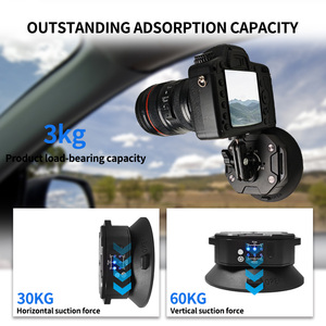 Supporto Auto con Ventosa Elettrica e Rilevamento Intelligente della Pressione, Impermeabile 4.5'' e <span class=keywords><strong>Forte</strong></span> Tenuta per Insta 360 Action/DSLR/Telefono - Product Image 2