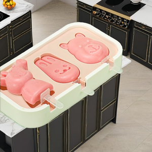 Populaire Eco Sans BPA Silicone Dessin Animé Popsicle Moule De Crème Glacée De Qualité Alimentaire Outil De Fabrication - Product Image 2
