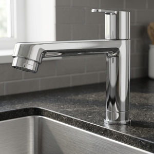 Robinet de lavabo de salle de bain haut de gamme à 12 colonnes en laiton chromé, à poser sur le plan, pour usage intensif - Product Image 3