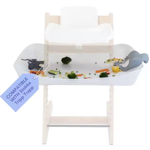 Attrape-éclats alimentaires en plastique moulé par injection durable, facile à nettoyer, accessoire pour <span class=keywords><strong>chaise</strong></span> <span class=keywords><strong>haute</strong></span> bébé et tout-petit - Product Image 1