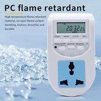 Prise Minuterie Numérique Programmable 7 Jours, Minuterie Intelligente Hebdomadaire, Prise Universelle avec Écran LCD et Mémoire de Panne de Courant