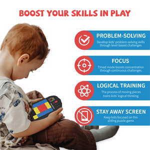 Gioco da Tavolo Elettronico Ricaricabile Tutto-in-Uno con 500+ Livelli, Divertente Puzzle Scorrevole per Bambini, Giocattolo Educativo - Product Image 4
