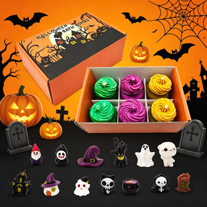 Set de Regalo de Bombas de Baño con Forma de Cupcake de Halloween, Lindas Bombas Efervescentes Hechas a Mano con Forma de Pastel para Niños y Adultos - Product Image 5