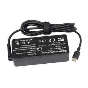 Laptop Charger 65W Watt 20V 3.25A USB Type-C AC Adapter Power Cord ADLX65YDC2A FOR Thinkpad X280 X380 X390 L390 E480 E490