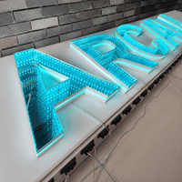 Miroir Magique Personnalisé par le Fabricant, Miroir Infini LED, Décoration Néon, Miroir Multi-couches Infini, Enseigne Néon 3D Personnalisée