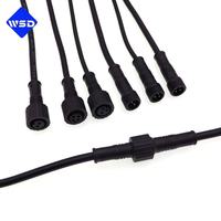 Conector de Cable Impermeable M12 de 3 Pines Macho y Hembra IP67 con Contacto Chapado en Oro Personalizado para Señal de Controlador LED