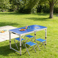 Ensemble de table et de chaises pliantes personnalisées pour la plage, le camping et les pique-niques, table de repas d'extérieur pour les événements