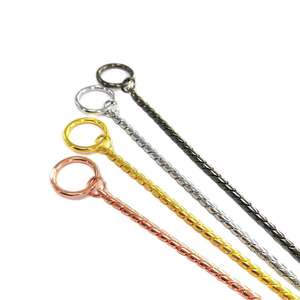 โซ่ทองเหลืองชุบไฟฟ้า 3.0 นิ้ว แบบโซ่ P สำหรับควบคุมสุนัข ปลอกคอสุนัข โซ่แบบยืดหดได้ สำหรับสัตว์เลี้ยงขนาดใหญ่ กลาง เล็ก - Product Image 2