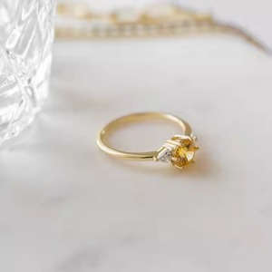 14K Real Gold Fancy Yellow Lab Grown Diamond <b>Ring</b> Elegant Engagement Wedding or Promise <b>Ring</b> for Women - Product Image 5
