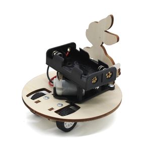 OKYN-G5567 <b>DIY</b> Wooden Obstacle Avoidance Car Robot <b>Kit</b> for STEM Education and School Science Projects - Product Image 2