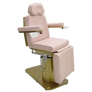 Siman salon furniture pink gold electric beauty bed spa massage table with 3 4 motor and stainless steel base made in China