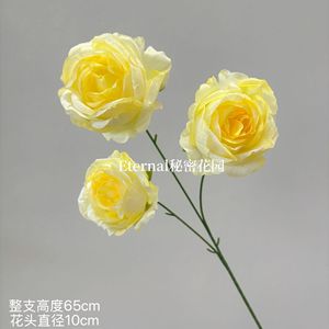 Roses artificielles Secret Garden, branche unique, en soie, faites à la main, décorations de mariage - Product Image 5