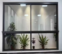 Ventanas de Aluminio OEM, Diseño Moderno Abatible, Ventana Corredera Moderna de Aluminio