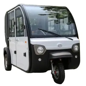 Gran oferta de China, motocicleta de 3 ruedas con cabina cerrada, triciclos eléctricos de pasajeros con motor para adultos