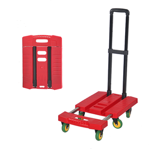 מתקפל 6 גלגלים <span class=keywords><strong>2</strong></span> חבלים מטען קריסה עבור העברת משאית יד מתקפלת 330Lbs עגלת פלטפורמה ניידת - Product Image 4
