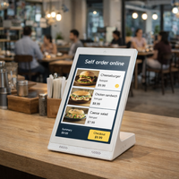 Afficheur numérique intérieur à écran tactile 10 points de type L de 10,1 pouces blanc avec garantie de 3 ans, utilisation OEM pour les restaurants et les cafés