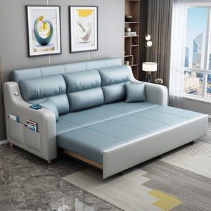 Folding <strong>Sofa</strong> <strong>Bed</strong> Dual-Purpose <strong>Single</strong> Multifunctional Living Room Small Apartment Storage Tech Fabric Simple Modern Solid <strong>Sofa</strong> - Product Image 1