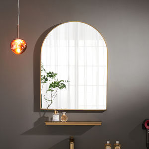 Fabrication d'usine en gros sans couture arqué un cadre intégré moulage 304 <span class=keywords><strong>miroir</strong></span> de cadre en acier inoxydable pour mur de salle de bain - Product Image 3