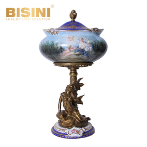 Decorazione Murale <span class=keywords><strong>con</strong></span> Cornice in Rame, Dipinto in Stile Europeo <span class=keywords><strong>con</strong></span> Figure di Corte in Gioco, Raffinata Decorazione da Parete - Product Image 3