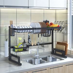 Sink Rack Storage Holders Racks Amazon Hot Adjustable Over The Sink Expandable Dish Rack Multi-functional Movable Storage Holders Racks