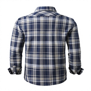 Men's Plaid Button Shirt Long Sleeve Flannel Casual Western Style Turn-down Collar Plus Size 100% Cotton Breathable Autumn - Product Image 5