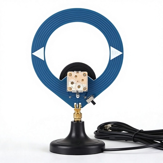 Donut SW Shortwave Antenna 4MHz-24MHz SMA Base + 3-meter Extension Cable IP65 Protection Small Loop Antenna