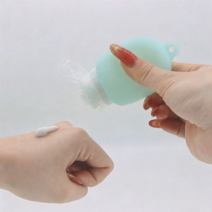 Silicone Travel <b>Toiletries</b> Bottles 38ml 60ml 90ml Portable Round <b>Storage</b> For Bathroom Use - Product Image 1