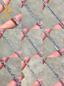 Bracciale Tennis con Diamanti Sintetici HPHT CVD, Collana Tennis in Oro Massiccio 10K 14K con Diamanti Sintetici DEF VVS-VS e Certificato IGI - Product Image 4