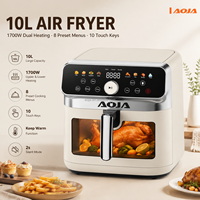 Friteuse à air numérique 10L 1700W à grande capacité avec technologie de double chauffage et 8 fonctions prédéfinies – Offre spéciale pour la vente en gros