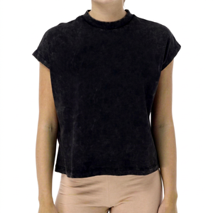 T-shirt pour femme à imprimé floral, coupe ajustée, col en V, style HIGH STREET, manches courtes, jersey en coton et fibre de bambou écologique - Product Image 1