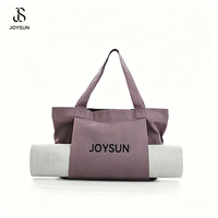 Tas Jinjing Matras Yoga JOYSUN Bahan Katun Ukuran Besar, Tersedia Beberapa Warna, Kanvas dengan Desain Selempang Modis dan Kantong