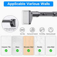 YIJIALE Export Factory 20Y Production One Hand One-Click 32mm 59-86in Adjust Rust Proof No Drill Tension Pole for Bedroom