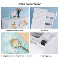Armoire de rangement pour bébé en plastique coloré de qualité PP, bon marché, pour vêtements, placard en plastique