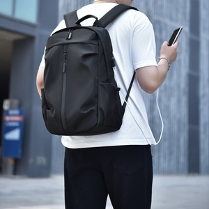Hakutatsu Men's Casual <b>Backpack</b> 15 Inches Lightweight <b>Laptop</b> Bag <b>For</b> College Student Commuter Travel Gray Black Blue Solid Color - Product Image 3