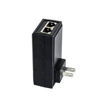 Injecteur/adaptateur PoE LZD LZD103 OEM, sortie 12V/24V/48V, entrée 100-240VAC, Ethernet 10/100Mbps, multi-prises (UK/US/EU/AU/KO), CE